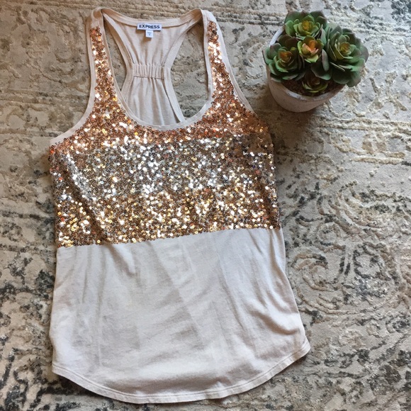 Express Tops - Express Sequins Tank